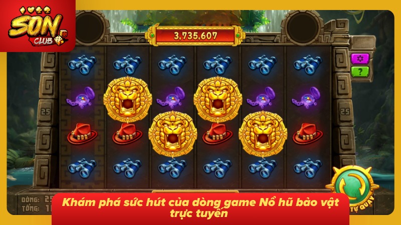 Nổ Hũ Bảo Vật Ở Sonclub - Giải Mã Kho Báu Và Mẹo Săn Thưởng 1 Không gian cổ đại với những biểu tượng bảo vật nổi bật